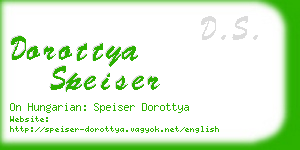 dorottya speiser business card